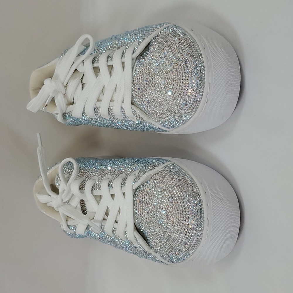 Sparkle Rhinestone Sneakers for Women Glitter Bedazzled Platform Fashion Sneaker